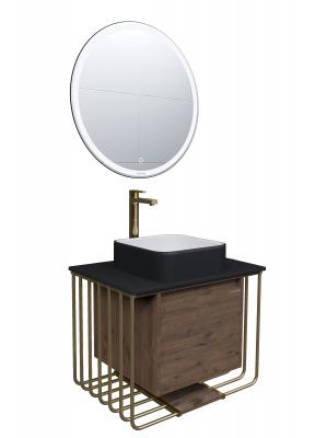 Накладная раковина Grossman GR-4042BW (385х385х140) черная